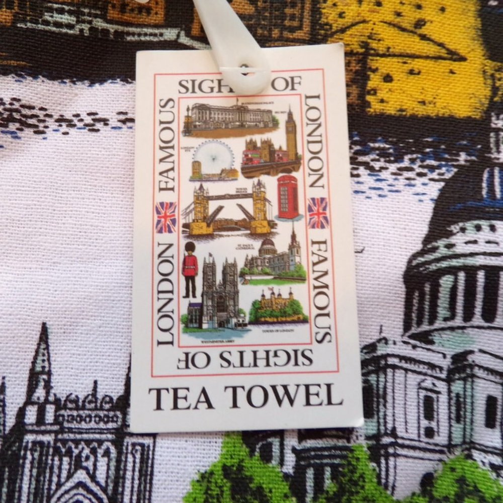Famous Sights Of London Tea Towel 100% Cotton TSHG0814
